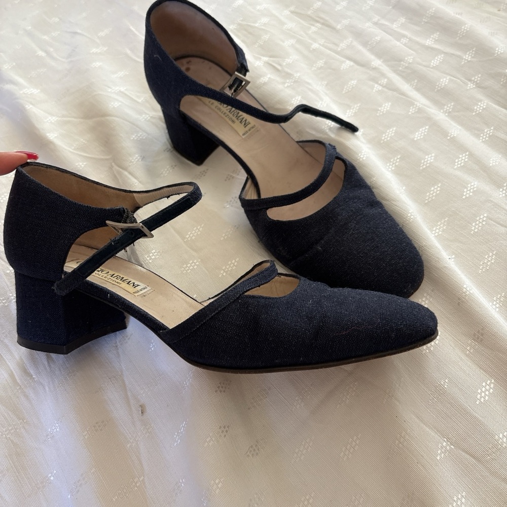 Armani block heels